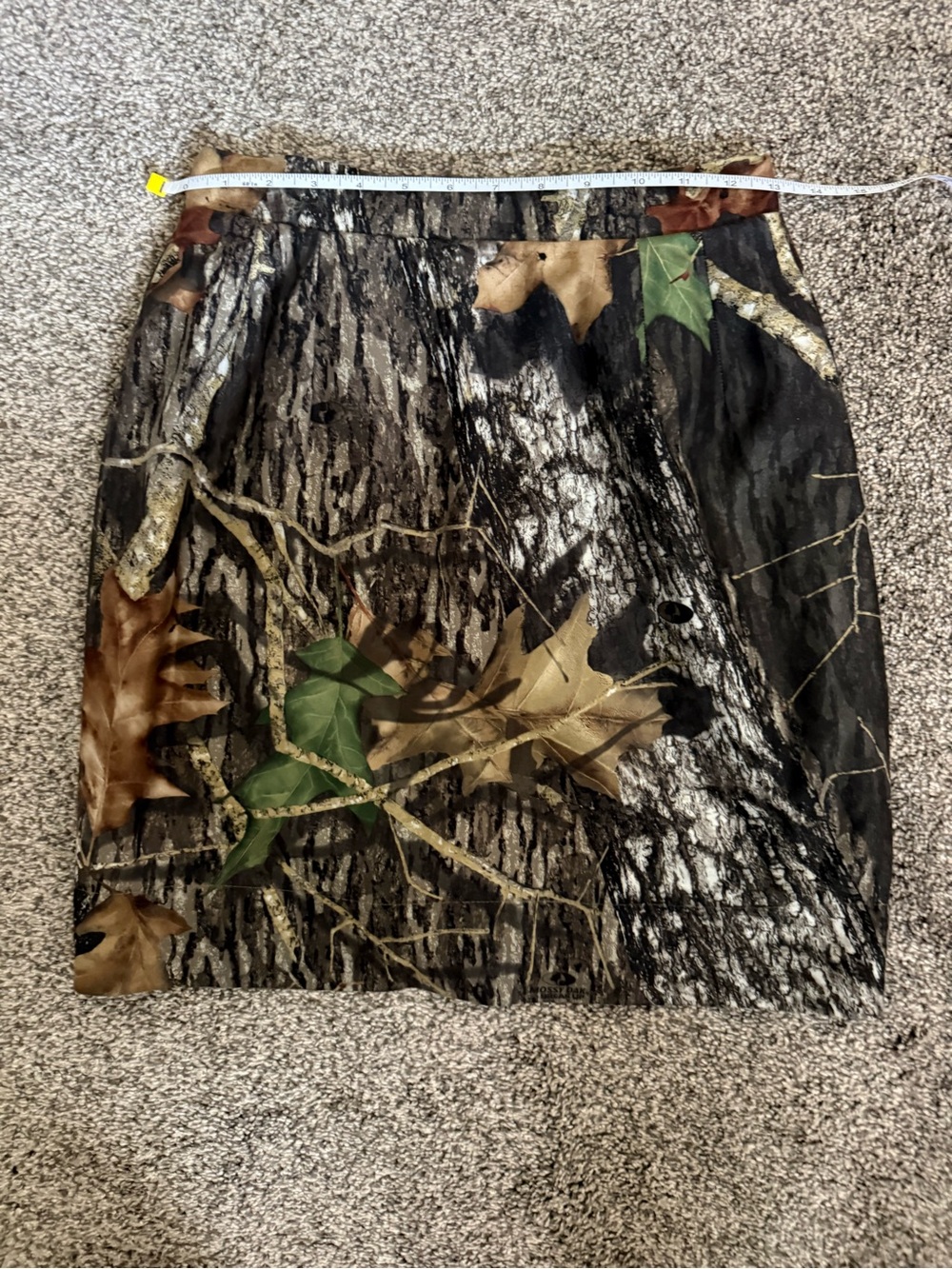 Camo Leaf Print Pencil Skirt - Black with Brown & Green Accents